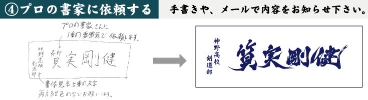 プロの書家に依頼する